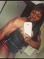 super hot ebony female bodybuilder mistress treasure in ripped contest shape